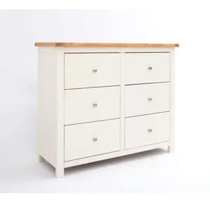 Maggiori 6 Drawer Chest of Drawers Chrome Knob