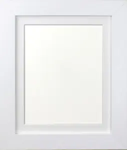 Metro White Frame with White Mount 50 x 70CM Image Size 24 x 16 Inch