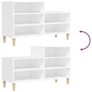 Berkfield Shoe Cabinet White 102x36x60 cm Engineered Wood