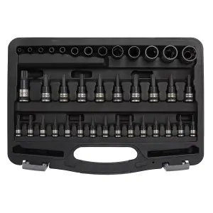 Sealey TRX-Star Socket/Security Socket Bit Set 38 Pieces Black Series AK6197B