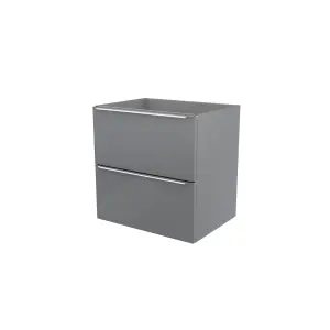 GoodHome Imandra Grey Wall-mounted Vanity unit & basin set - Includes Nira basin (W)604mm