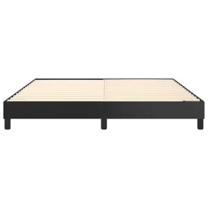 Berkfield Box Spring Bed Frame Black 180x200cm 6FT Super King Faux Leather