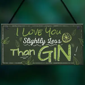 Red Ocean Novelty GIN Friendship Hanging Plaque