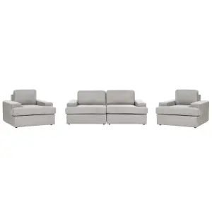 5 Seater Fabric Living Room Set Light Grey ALLA