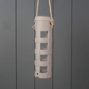 Earthy Sustainable Straw Suet Ball Bird Feeder