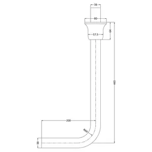 Low Level Flush Pipe Pack in Chrome