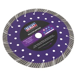 Sealey Cutting Disc Multipurpose Dry & Wet 230mm Granite Concrete Brick WDMP230