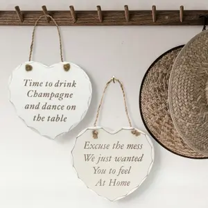 Hanging Wooden Heart Shaped Plaque Home Decoration Message You Are The Gin To My Tonic