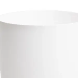 GoodHome White Plastic Plant pot (Dia) 20.7cm, (H)18cm, 5.65L