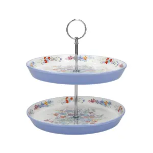 London Pottery Ceramic Viscri Meadow Collection Cake Stand for Afternoon Tea