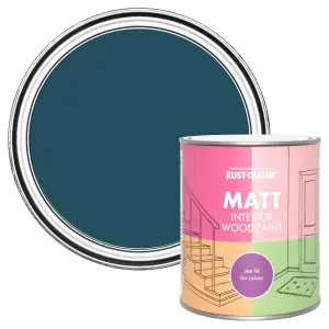 Rust-Oleum Commodore Blue Matt Interior Wood Paint  750ml