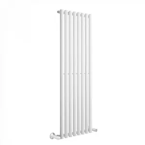 Right Radiators 1600x545 mm Single Vertical Round Column Style Designer Radiator Heated Rads White