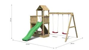 Shire Summit Seeker Scramble Floppi Climbing Frame with Double Swing and Slide