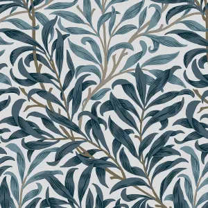 William Morris Gallery Collection White & Blues Willow Bough Smooth Wallpaper