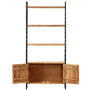 Berkfield 4-Tier Bookcase 80x30x180 cm Solid Acacia Wood