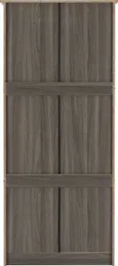 Lisbon 2 Door Wardrobe in Black Wood Grain