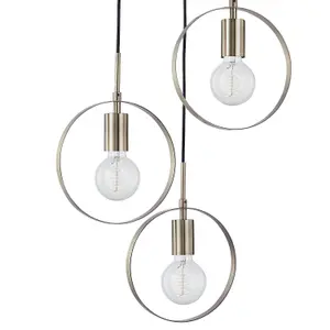 First Choice Lighting Hailey Brushed Gold Cluster 3 Light