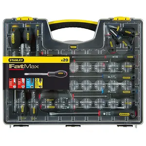 Stanley STA562572 20 Piece FatMax Cased Screwdriver Set Soft Grip 5-62-572