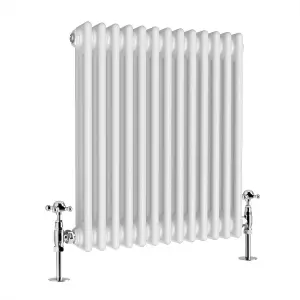 G-Rad White Triple Column Horizontal Radiator - (H) 600 x (W) 600mm