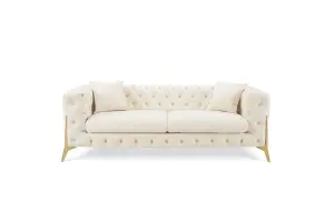 Jaguar 3-Seater Sofa Chesterfield Design Velvet