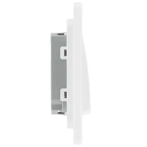 BG Evolve 20A Double Wall Light Switch, Wide Rocker, Pearlescent White