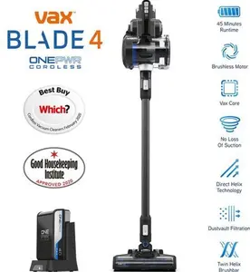 Vax CLSV-B4KS ONEPWR Blade 4 Cordless Stick Upright Vacuum Cleaner 18V 0.6L Grey/Silver - Refurbished | Direct Vacuums