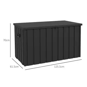 Outsunny 450L Outdoor Storage Box Waterproof with Wheels and Handles