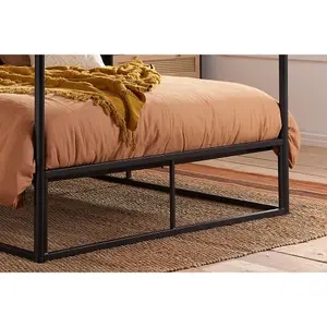 Birlea Farringdon Double Metal 4 Poster Bed Black