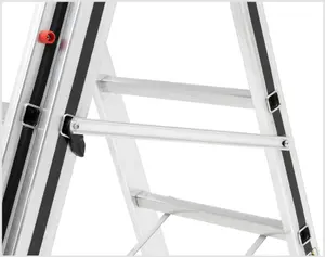 Hymer AluPro Black Line Combination Ladder Fixed Stabiliser Bar - 3x12 Rung (7.79m)