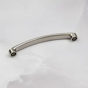 Nickel Kitchen Cupboard Handle Brushed Silver Bar 160mm Hole Centres