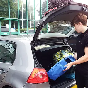 Platinum Folding Trolley Cart, For Festivals, Camping & Garden - 70kg Load Capacity & Durable Wheels, Easy Storage & Cover - Blue