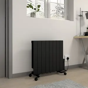 Right Radiators Electric Oil Filled Radiator WiFi Timer Portable Wall Mounted Thermostat Heater Black 1500W