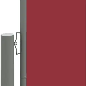 Berkfield Retractable Side Awning Red 140x600 cm