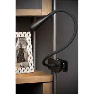 Lucide Zozy Modern Clamp Lamp - LED Dim. - 1x4W 3000K - 3 StepDim - Black