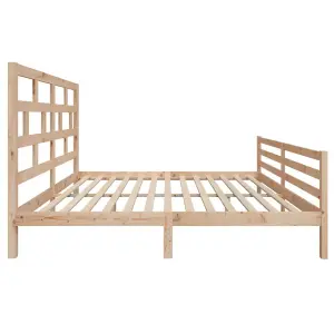 Berkfield Bed Frame Solid Wood 180x200 cm 6FT Super King