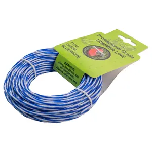 15m x2.70mm of strimmer/trimmer line,blue/white twist line gives you more cutting edge for cleaner and quicker cut