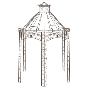 Berkfield Garden Pavilion Antique Brown 400x258x378 cm Iron