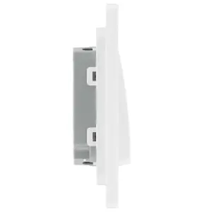 BG Evolve 20A Double Wall Light Switch, Wide Rocker, Pearlescent White