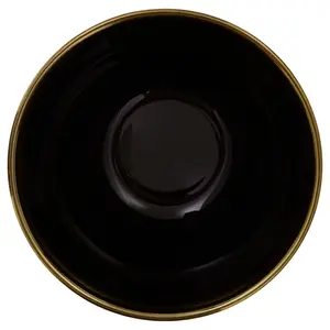 Maison by Premier Ida 15cm Black Glass Bowl