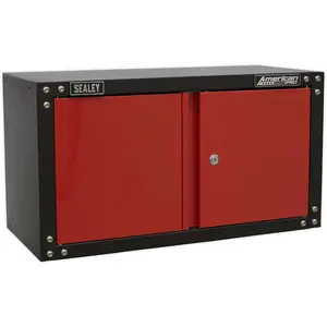 Versatile Modular 2 Door Wall Cabinet with Lock - 665x305x360mm for Secure Storage