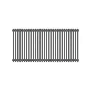 Thorpe Anthracite Horizontal Designer Radiator, (W)1200mm x (H)600mm