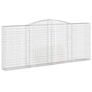 Berkfield Arched Gabion Basket 400x30x160/180 cm Galvanised Iron