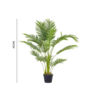 Artificial Plant Fake Palm Tree House Plant in Black Pot 90 cm