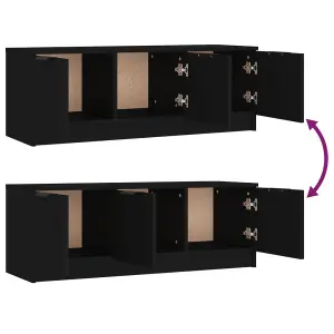 vidaXL TV Cabinet Black 102x35x36.5 cm Engineered Wood