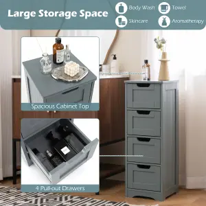 Costway Bathroom Storage Cabinet Freestanding Storage Organizer Side Table