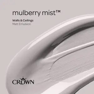 Crown Walls & Ceilings Matt Emulsion Paint Mulberry Mist - 2.5L