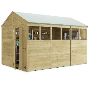 BillyOh Switch Tongue and Groove Apex Wooden Shed - 12x8 Windowed - 15mm Thickness