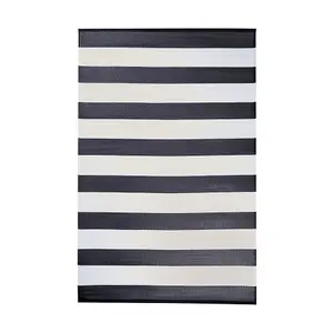 Outdoor Garden Camping Beach Grass Patio Carpet Patterned Rug- Medium Zebra Stripe