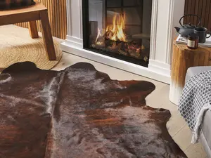 Cowhide Rug 3-4 m² Dark Brown NASQU