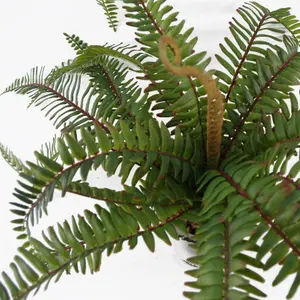 40cm Artificial Fern Bush in Decorative Planter